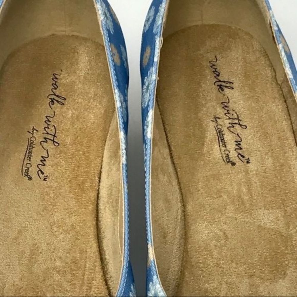 “Walk with Me” Floral Blue Peep Toe 10W - Picture 12 of 14